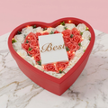 Heart-Shaped Rose Gift Box with LED Lights | Romantic Flower Gift