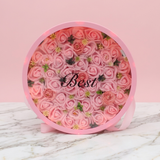 Round Rose Gift Box with LED Lights | Artificial Flower Gift Box