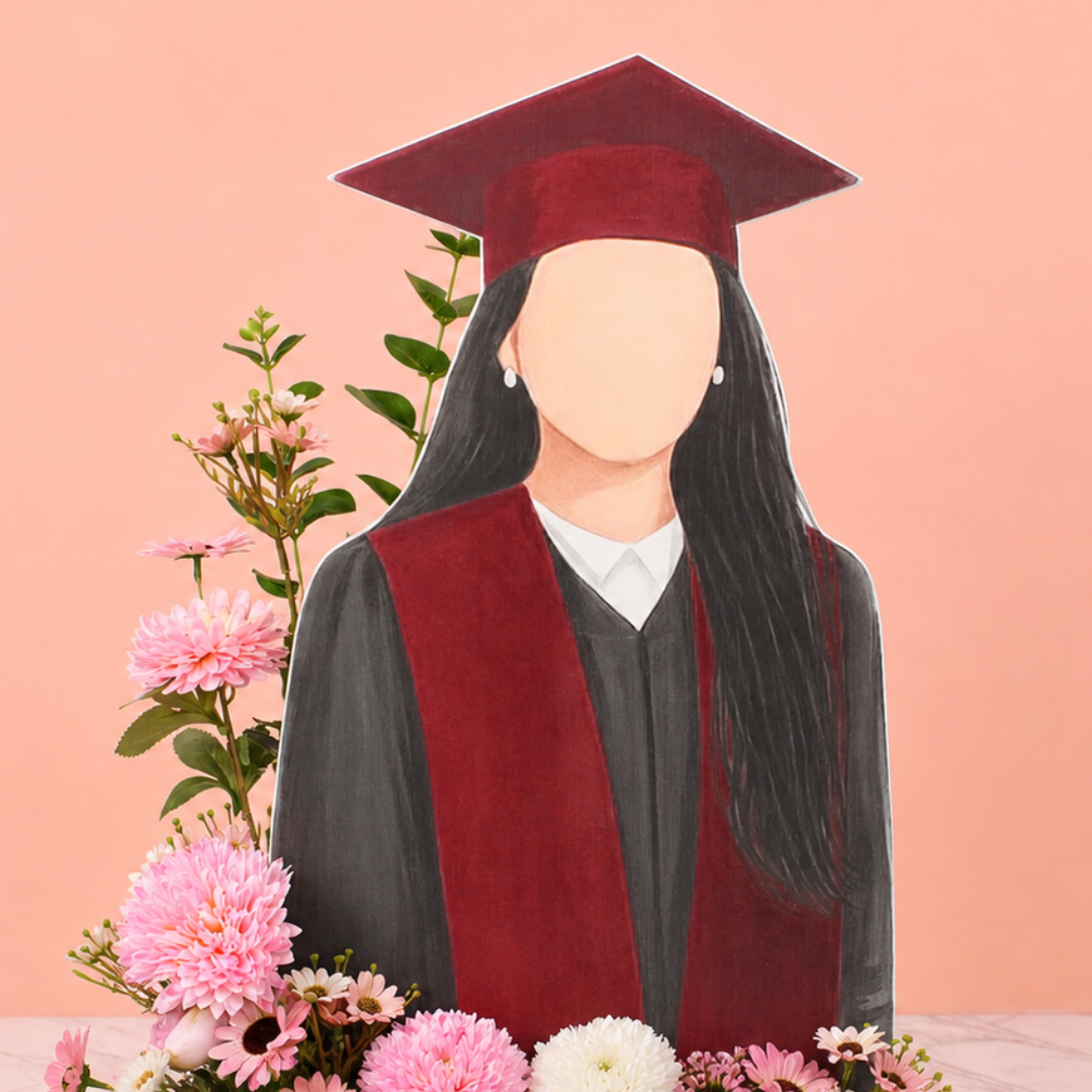 Pink Chrysanthemum Artificial Floral Arrangement for Graduation