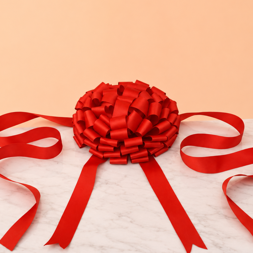 Grosgrain Ribbon Bow Round | Decorative Gift Bow