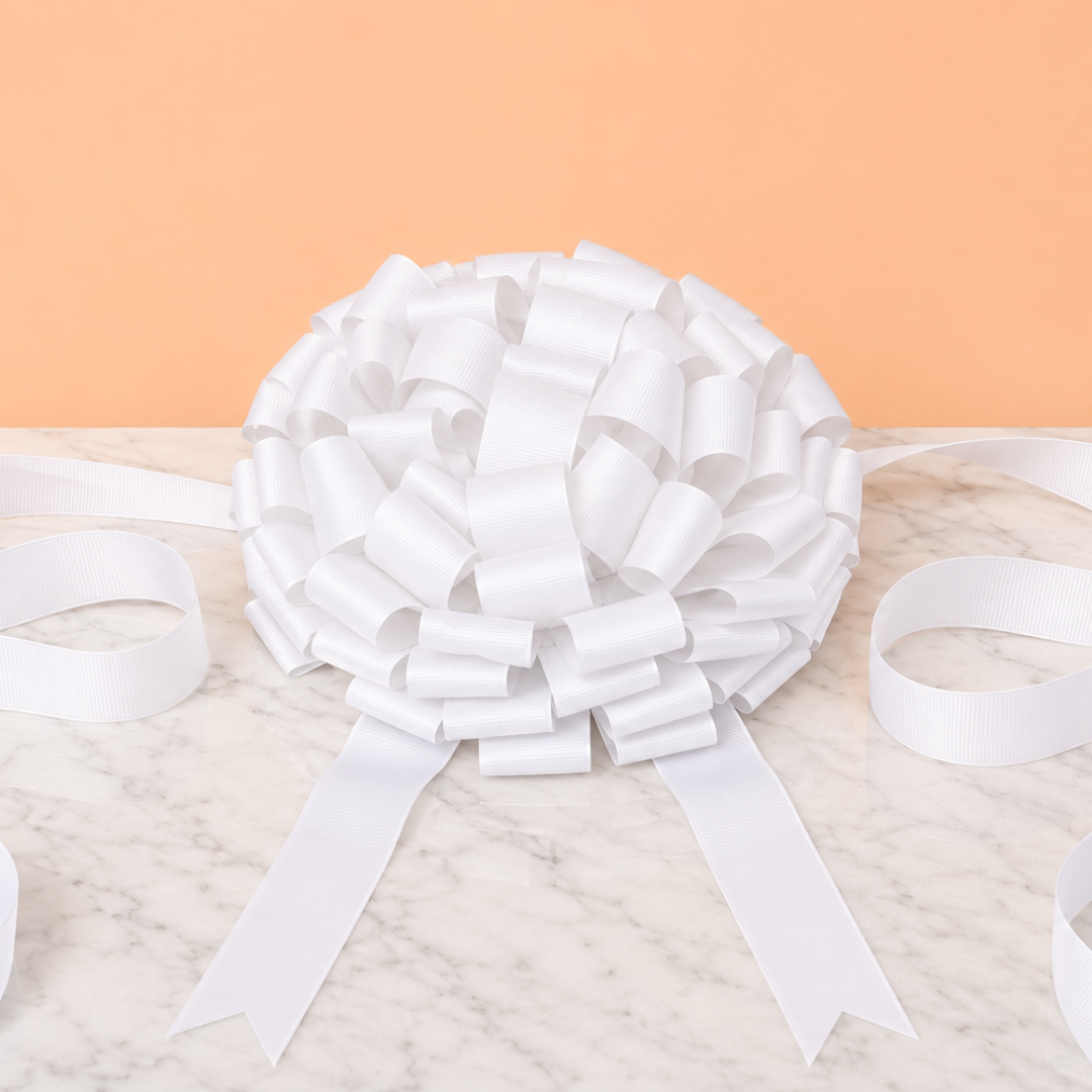Grosgrain Ribbon Bow Round | Decorative Gift Bow