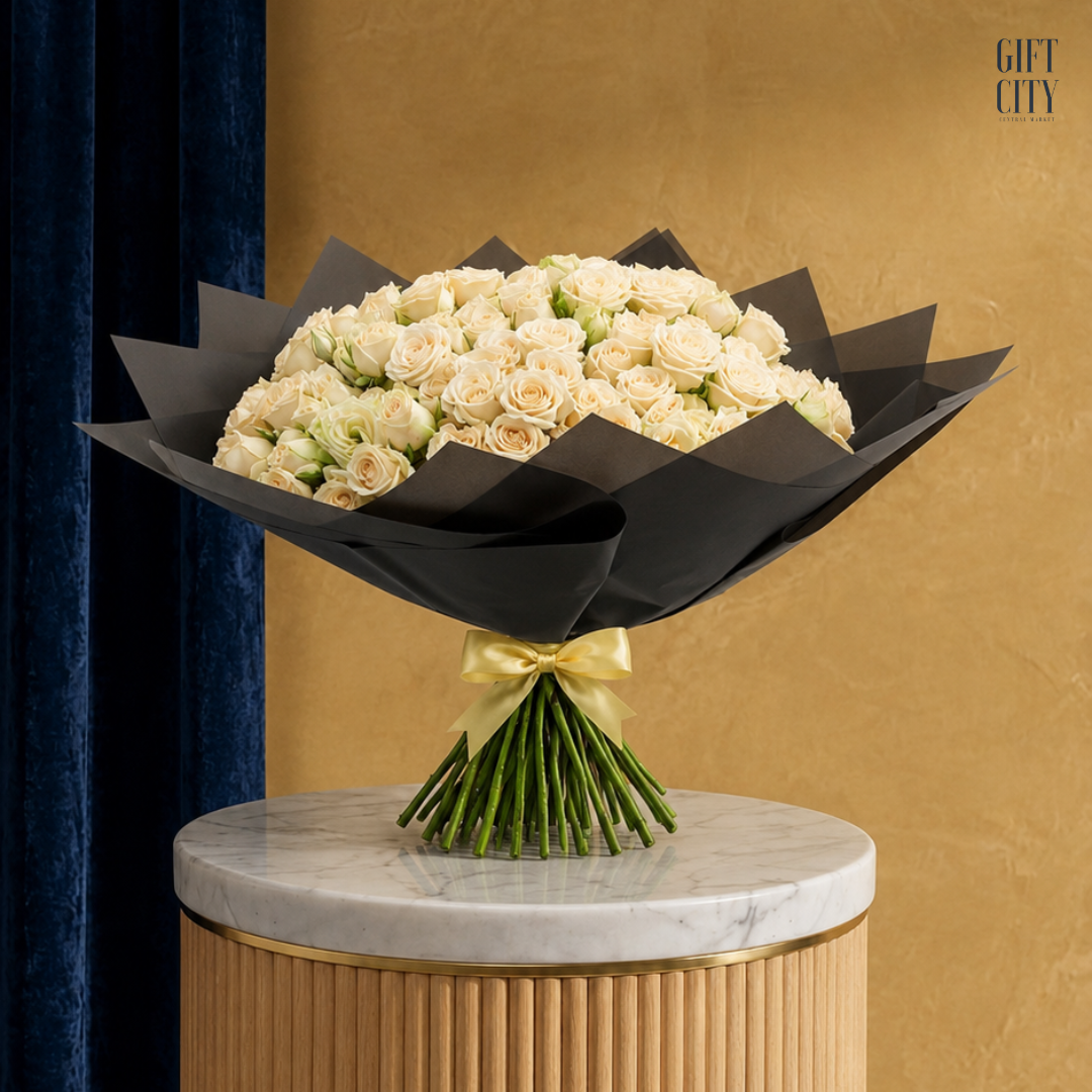 Luxurious 50-Piece Baby Rose Bouquet for Special Occasions