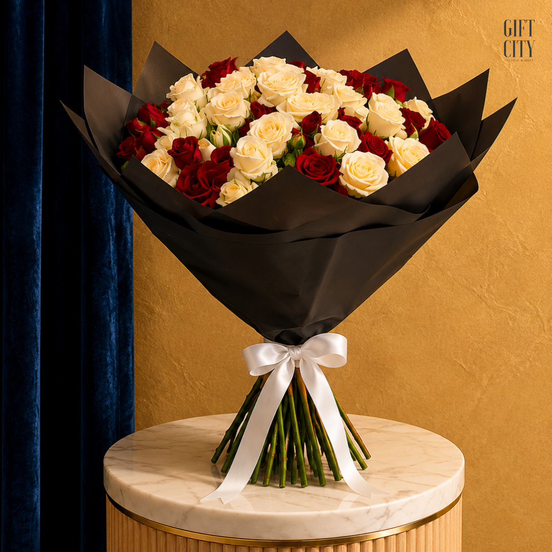 Luxurious 50-Piece Baby Rose Bouquet for Special Occasions