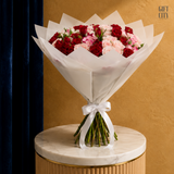 Luxurious 50-Piece Baby Rose Bouquet for Special Occasions