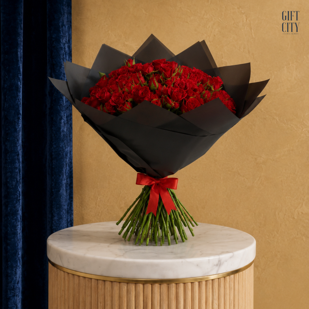 Luxurious 50-Piece Baby Rose Bouquet for Special Occasions
