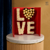Exclusive LOVE Box with Ferrero Rocher & Carnations