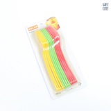 Meijie Plastic Spoons 12 Pc | Multi-Color Dessert & Tea Spoons