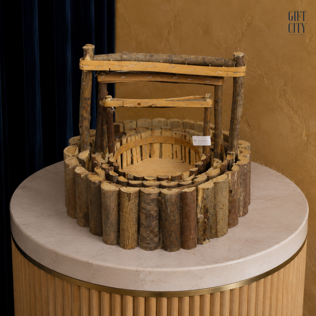 Nesting Miniature Wooden Wishing Well Planters | Rustic Yard Decoration Set