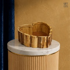 Set of 2 Rustic Heart-Shaped Wooden Planters with Natural Bark