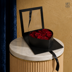 Luxury Red Roses Heart Gift Box for Valentine's Day & Anniversaries