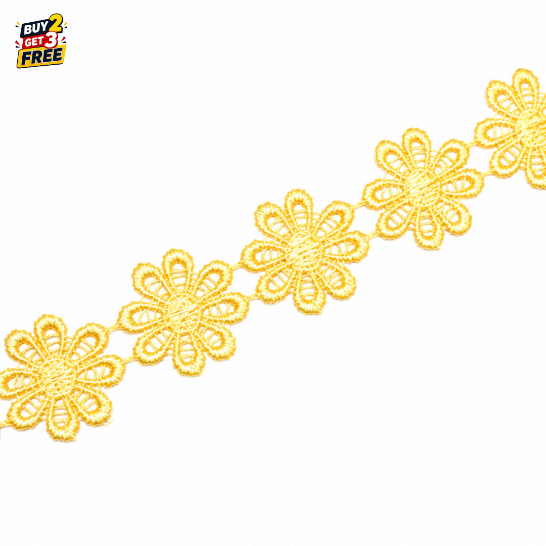 Premium Floral Guipure Lace Applique 15 Yard | Wedding & Costume Design Trim