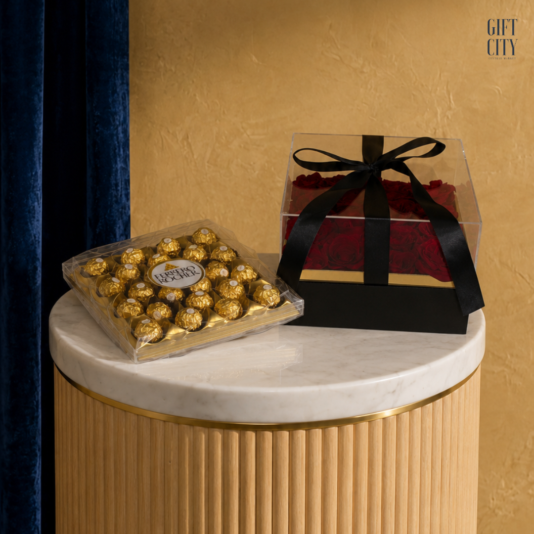 Luxury Flower & Ferrero Rocher Gift Boxes | Kuwait