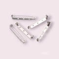 Silver brooch back bar pins set of 50 Durable silver brooch bar pins Secure locking brooch bar pins Jewelry making bar pin backings DIY craft bar pin backings