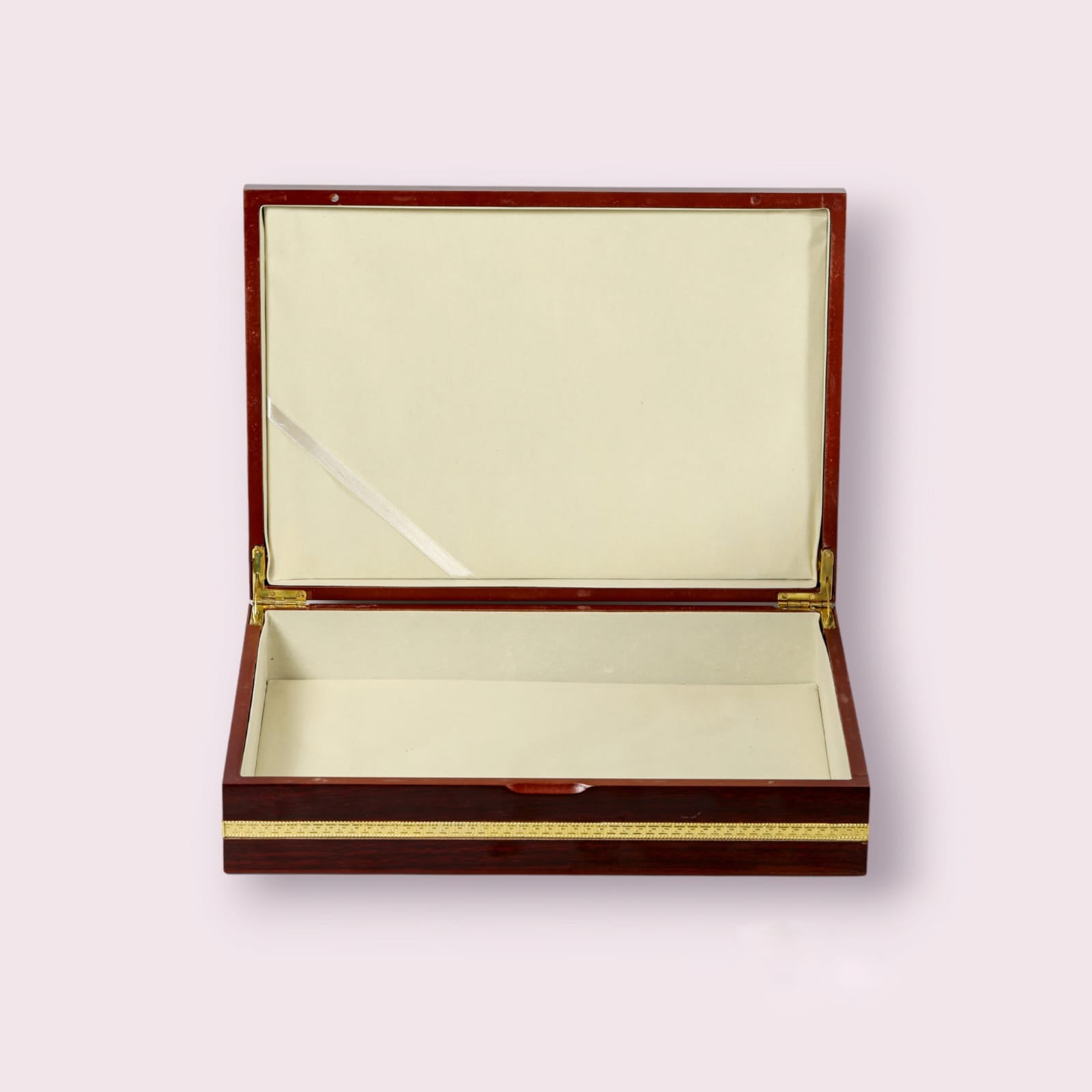 Luxury Wooden Perfume Gift Box with Gold Trim