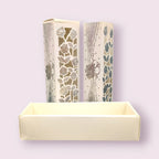 Flower Pattern Rectangle Gift Box Silver(12pc) | Elegant Gift Packaging