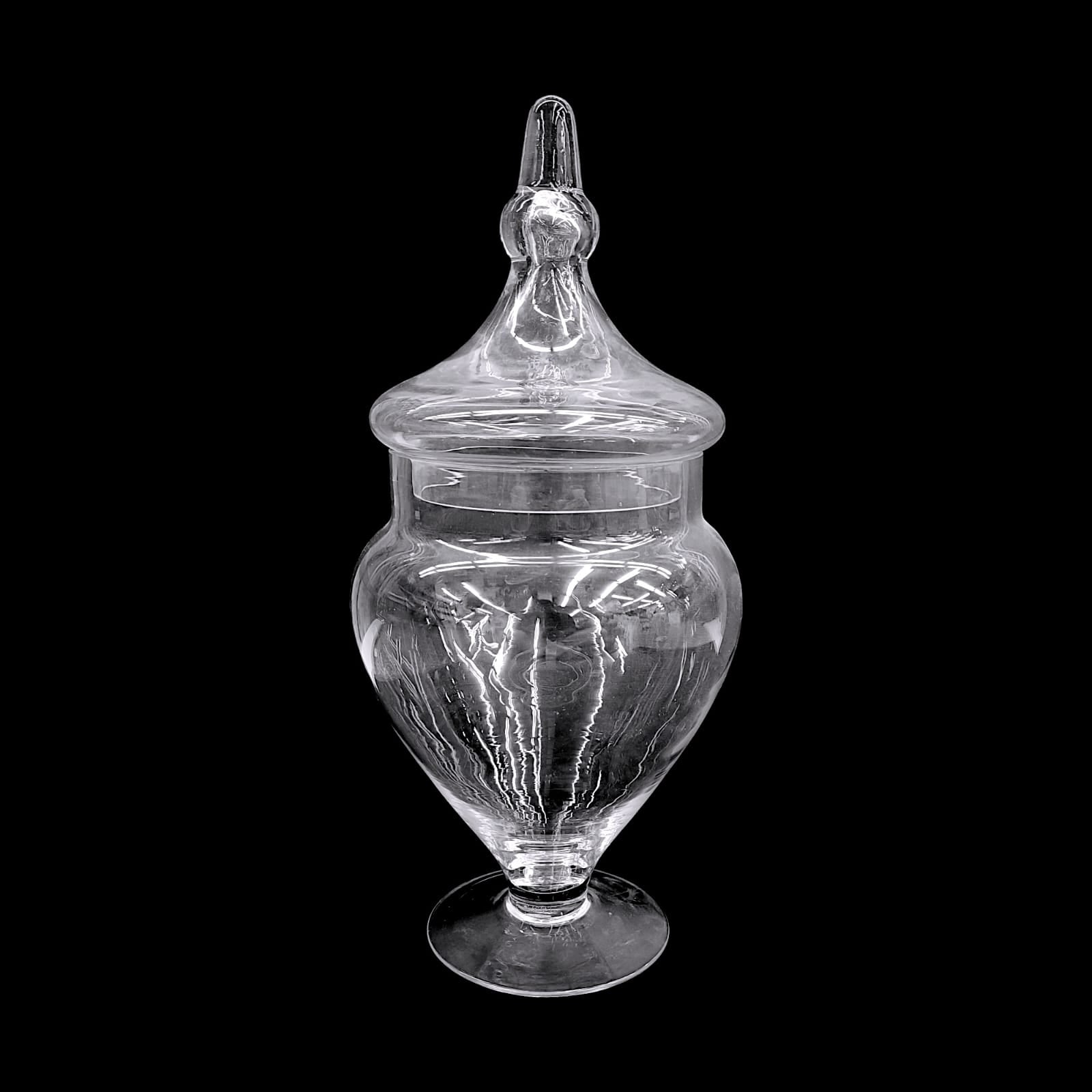 Large Apothecary Jar Glass with Lids 18x25x42cm | Elegant Storage Solution