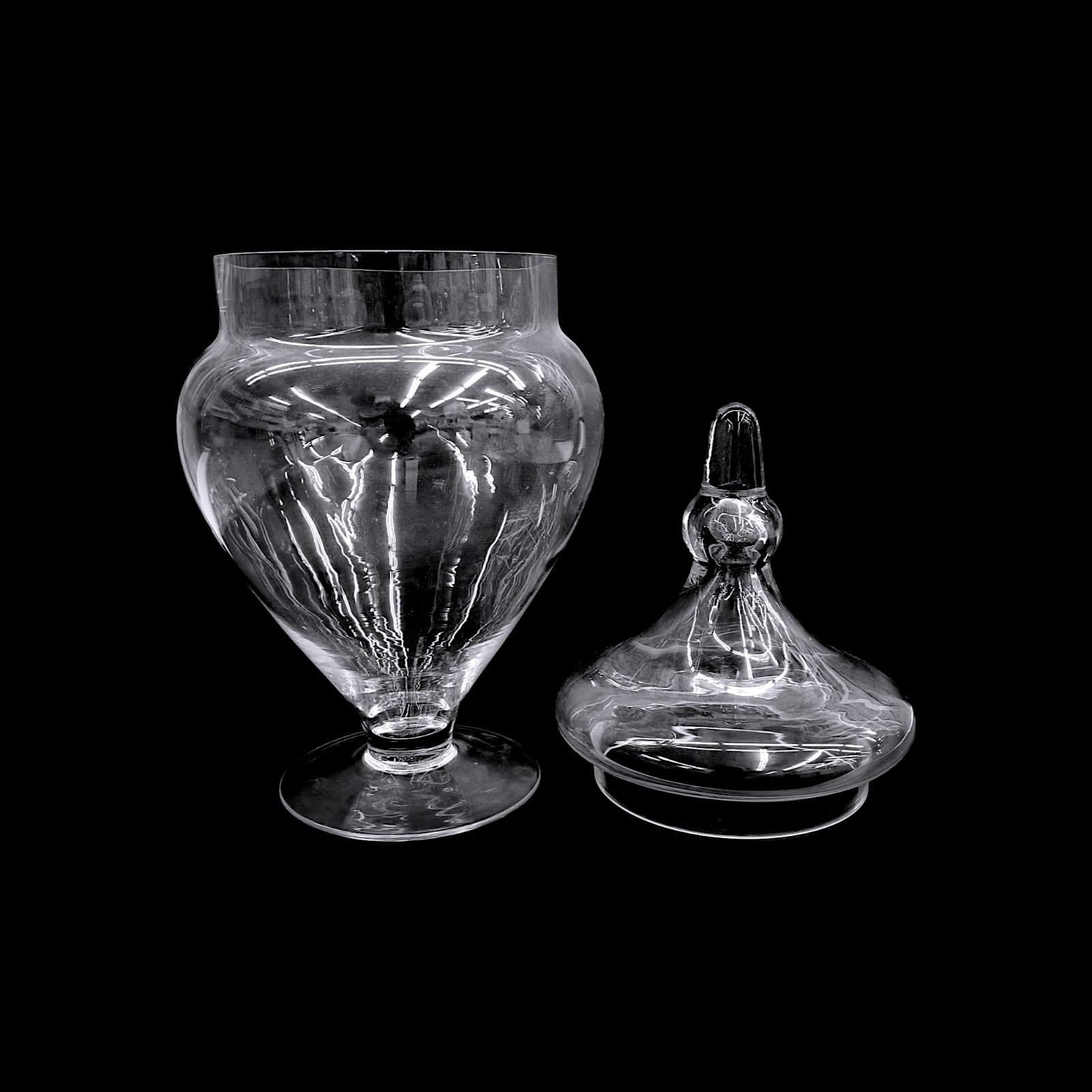 Large Apothecary Jar Glass with Lids 18x25x42cm | Elegant Storage Solution