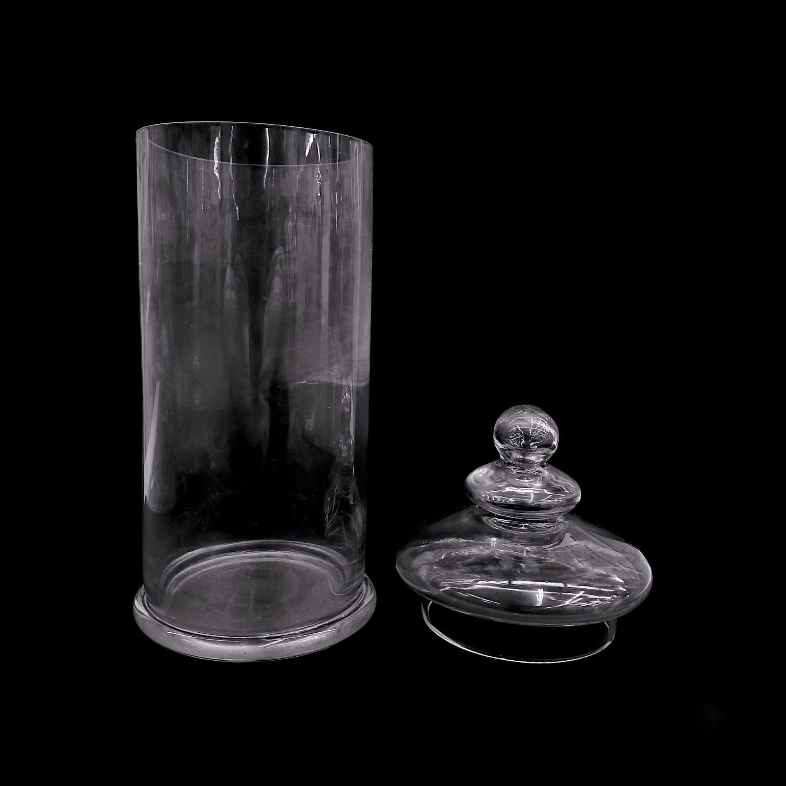 Tall Apothecary Cylinder Jar Glass 15x30x45cm | Elegant Storage Solution