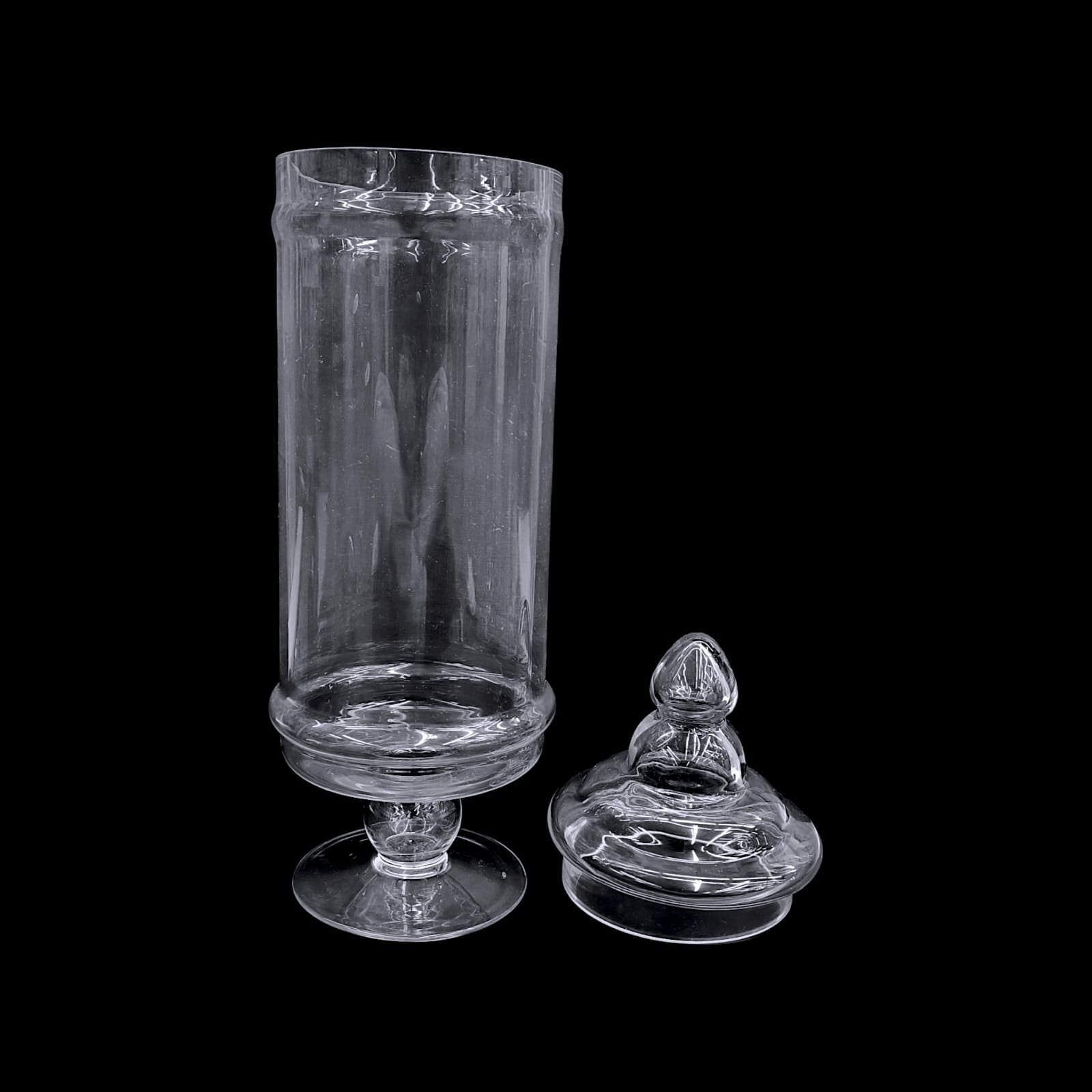 Large Apothecary Jar Glass with Lids 12x34x45cm | Elegant Storage Solution