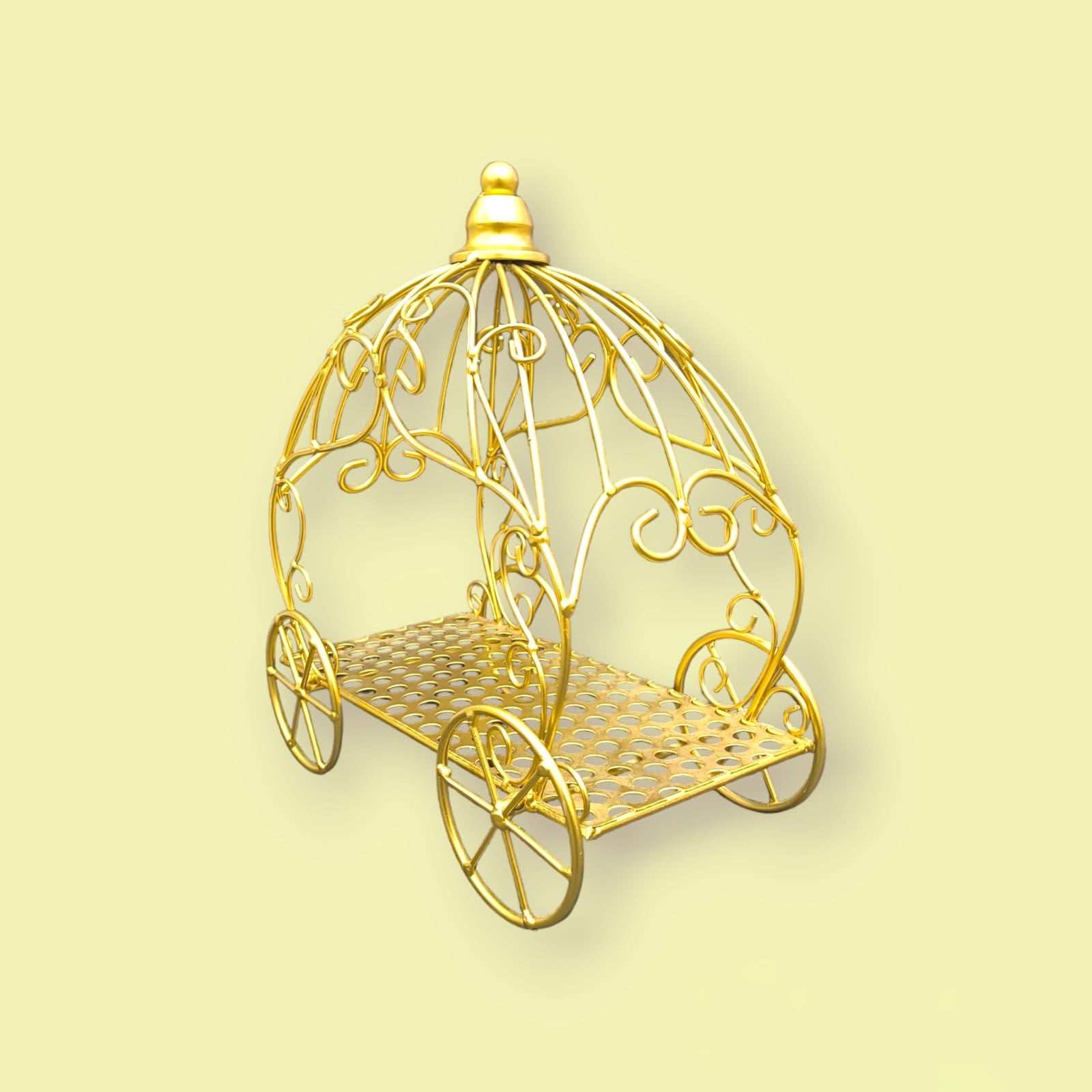 Gold Metal Princess Cinderella Pumpkin Carriage Centerpiece Party Favor Candle Snack Cupcake Napkin Holder Wedding Birthday Party