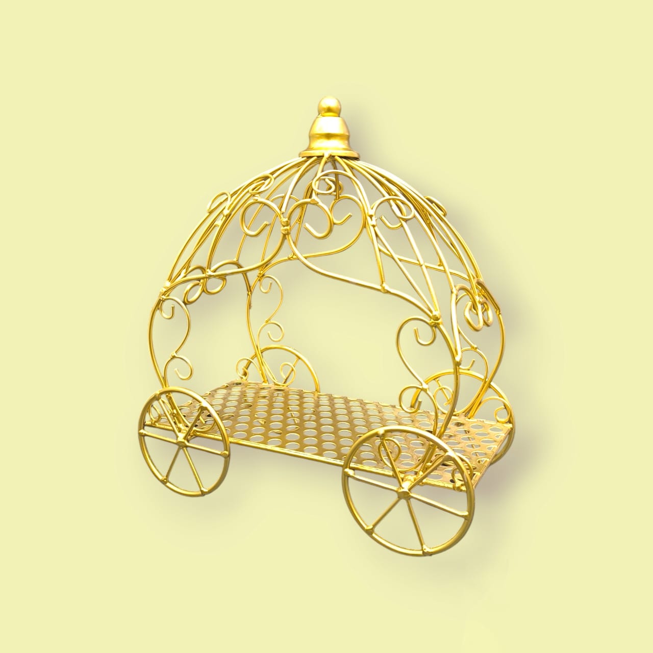 Gold Metal Princess Cinderella Pumpkin Carriage Centerpiece Party Favor Candle Snack Cupcake Napkin Holder Wedding Birthday Party