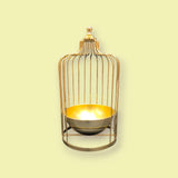 Gold Vase with Candle Holder - 1 pc