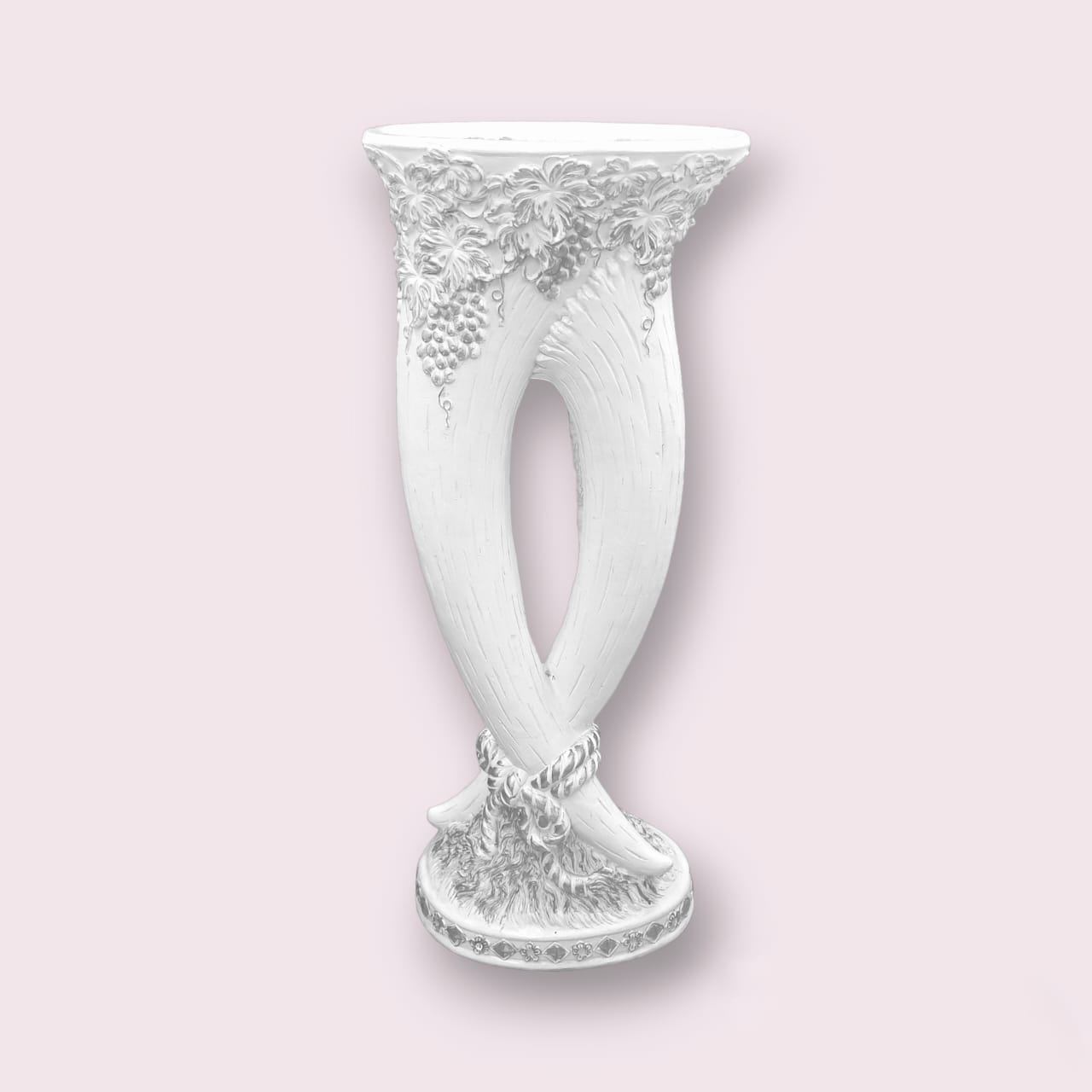 Elegant White Polystone Vase 42x110cm
