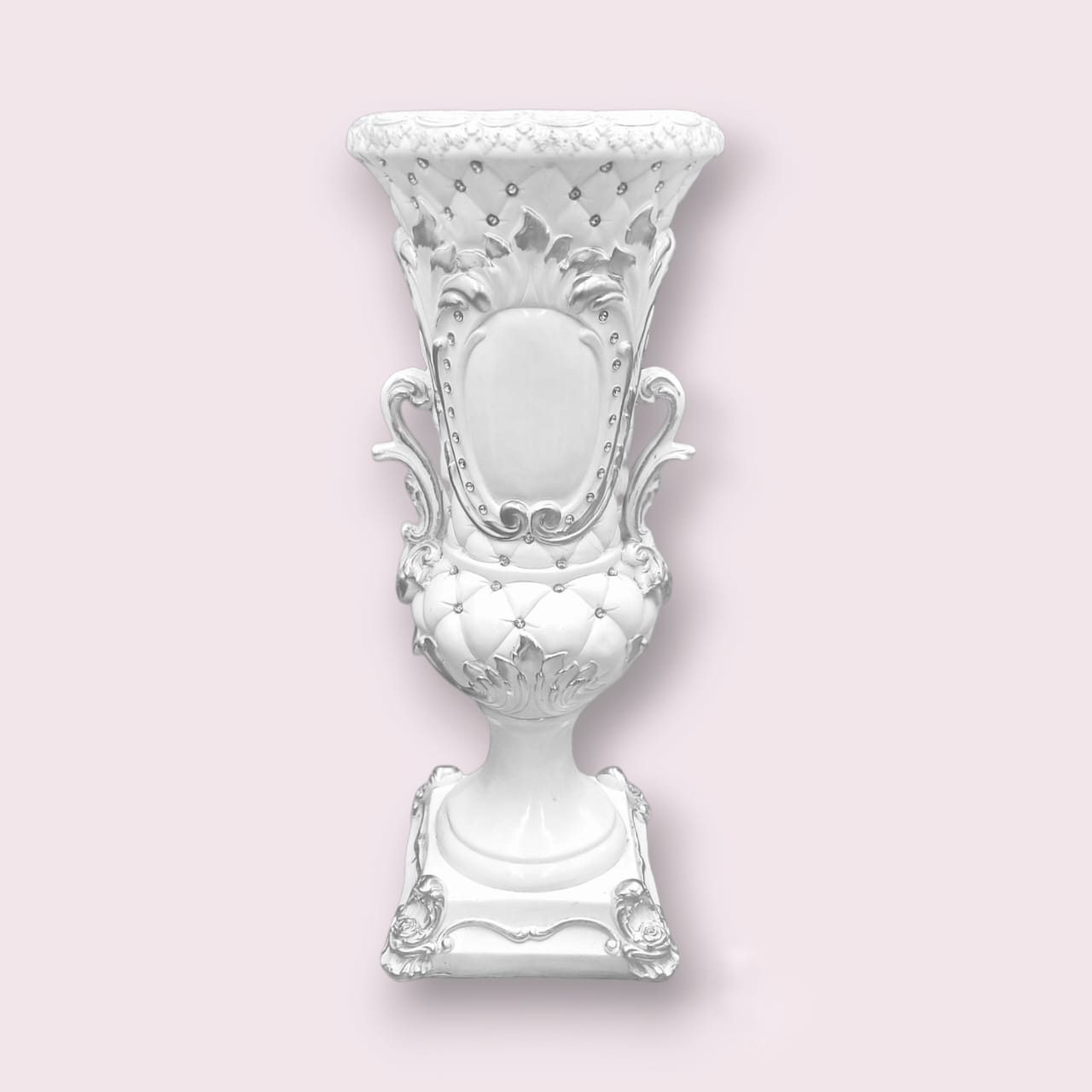 Elegant White Polystone Vase 38x90CM