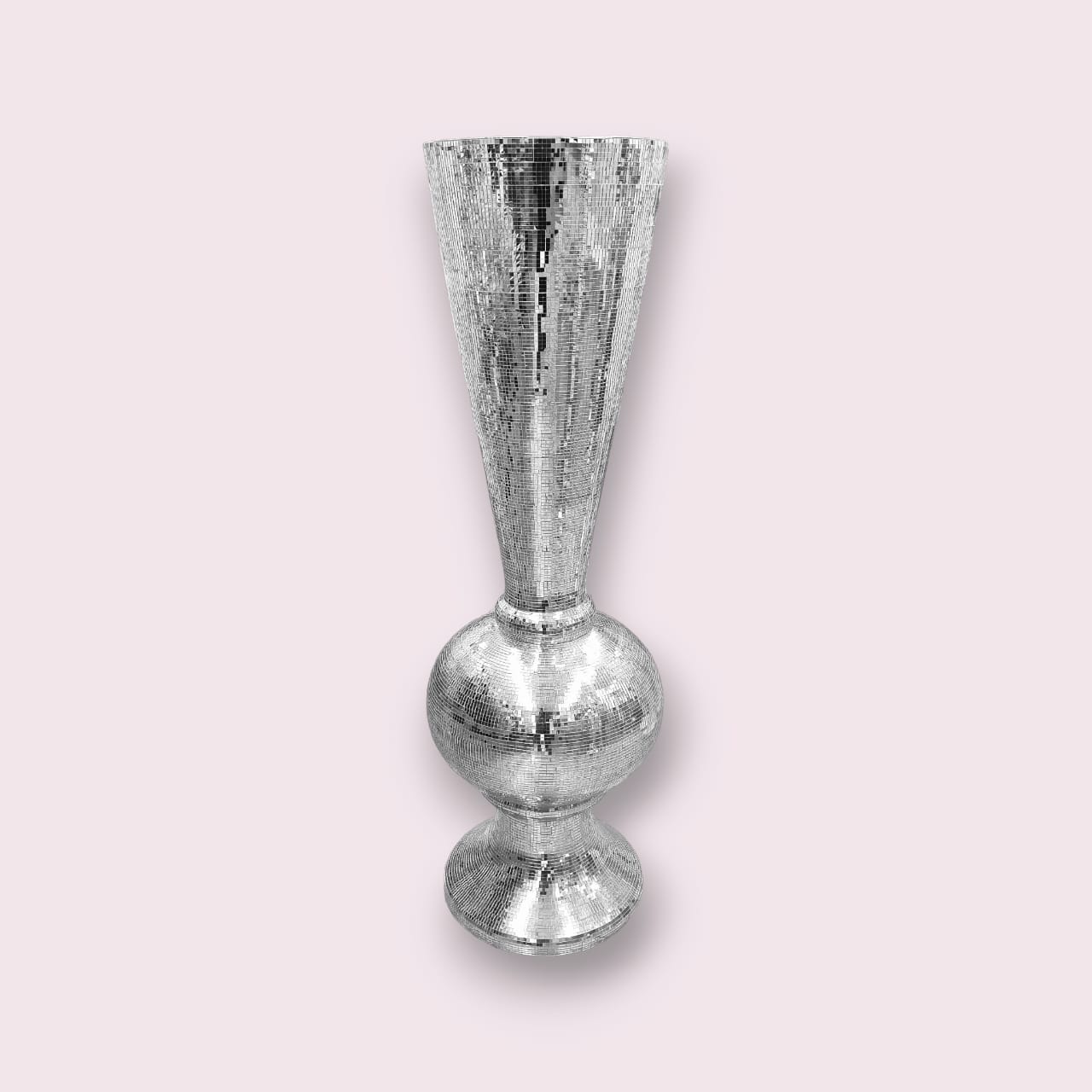 Exquisite Polystone Mirror Mosaic Vase 32x120cm | Luxurious Home Decor