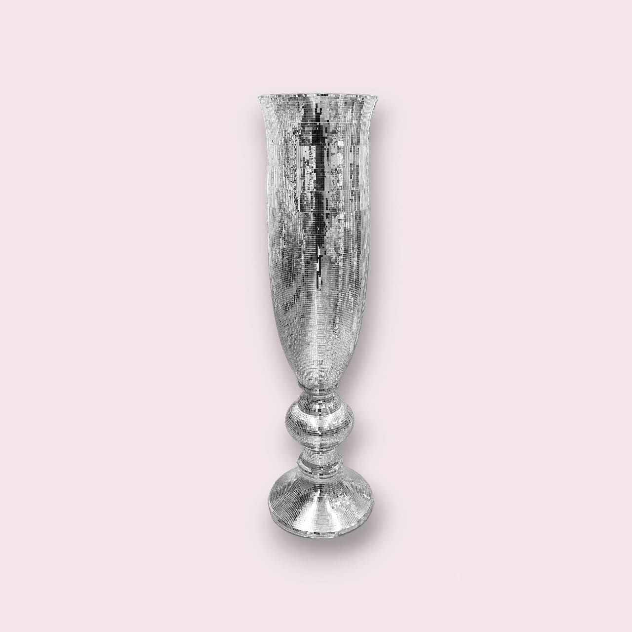 Exquisite Polystone Mirror Mosaic Vase 32x120cm | Luxurious Home Decor