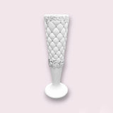 Elegant White Polystone Vase 20x77 cm| Modern Minimalist Decor