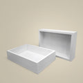 white wood box, 45x20x7cm box, large wooden storage box, minimalist wood box, decorative wooden box, rectangular white wooden box