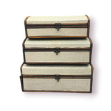 silver wooden treasure chest box, set of 3 wooden boxes, empty wooden chest, decorative storage boxes, silver treasure chest, wooden gift box set