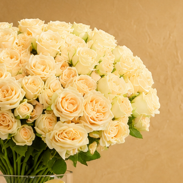 Luxurious 50-Piece Baby Rose Vase Bouquet | Premium Floral Gift
