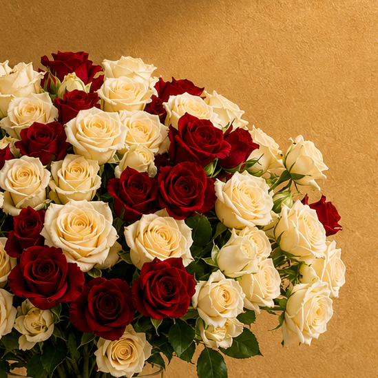 Luxurious 50-Piece Baby Rose Vase Bouquet | Premium Floral Gift