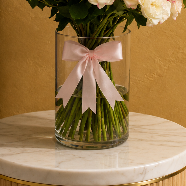 Luxurious 50-Piece Baby Rose Vase Bouquet | Premium Floral Gift