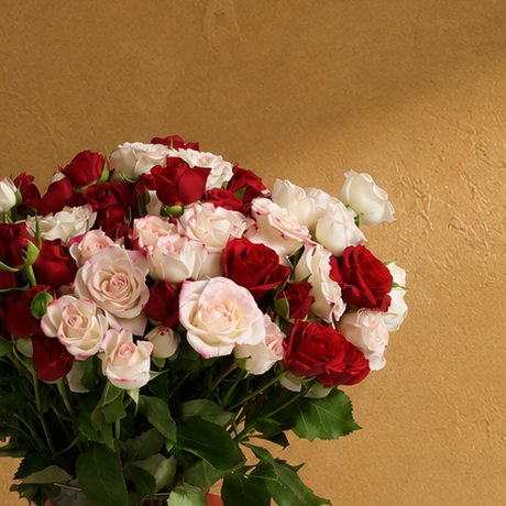 Premium 25-Piece Baby Rose Vase Bouquet | Elegant Floral Arrangement