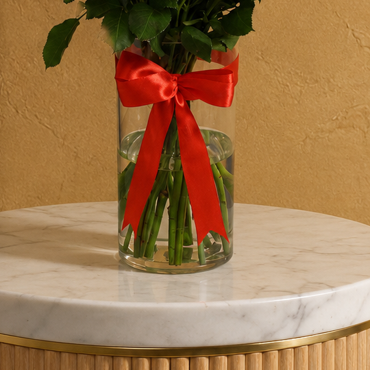 Premium 25-Piece Baby Rose Vase Bouquet | Elegant Floral Arrangement