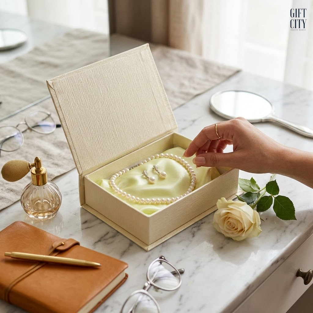 Elegant Gift Box 14x10x3.5cm | Luxury Jewelry Presentation Box