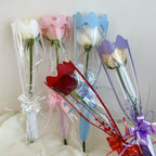 Transparent Single Rose Flower Cover 100pcs | Florist Packaging Sleeves