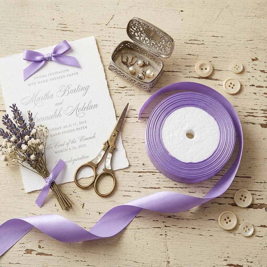 Satin Ribbon 1.5 Inch 25 Yard | Wide Decorative Ribbon Multiple Colors