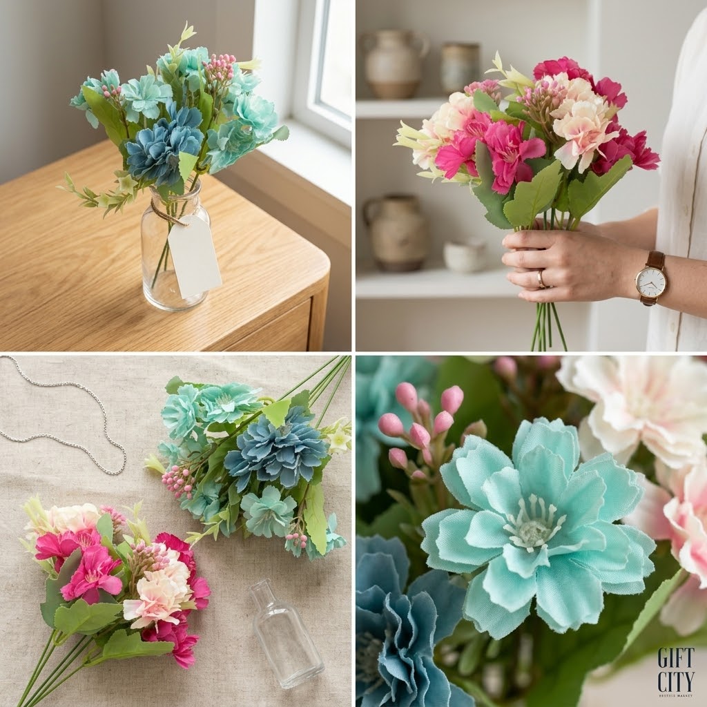 Artificial Carnation Small Bunch | Realistic Decorative Flowers