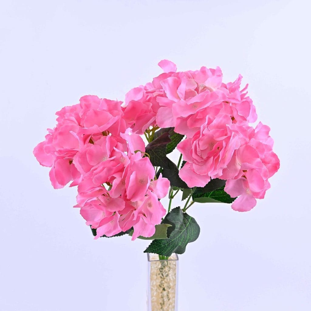 artificial hydrangea flower pink