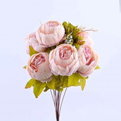 artificial peony flower sea pink