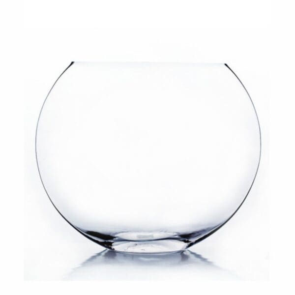 round glass vase clear