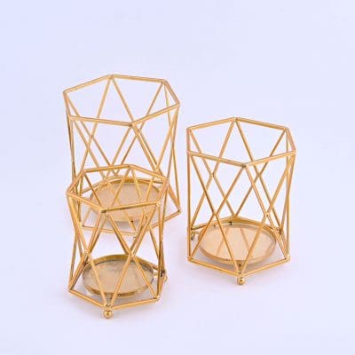 Golden Tealight Candle Holder