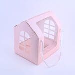 house shaped pink gift box