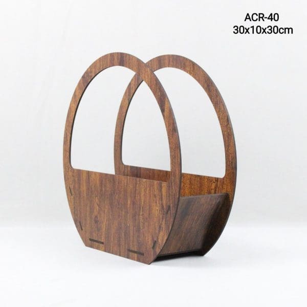 Wood Stand with Handle | Flower Arrangement | Centerpiece - Image 2