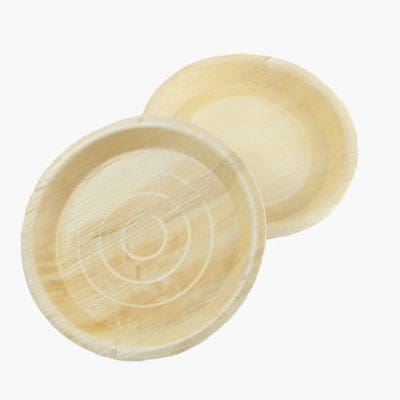 areca leaf plate round