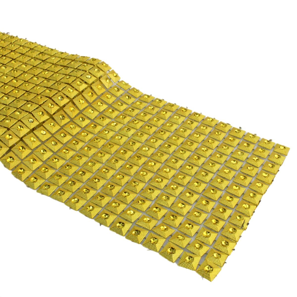 gold square mesh ribbon
